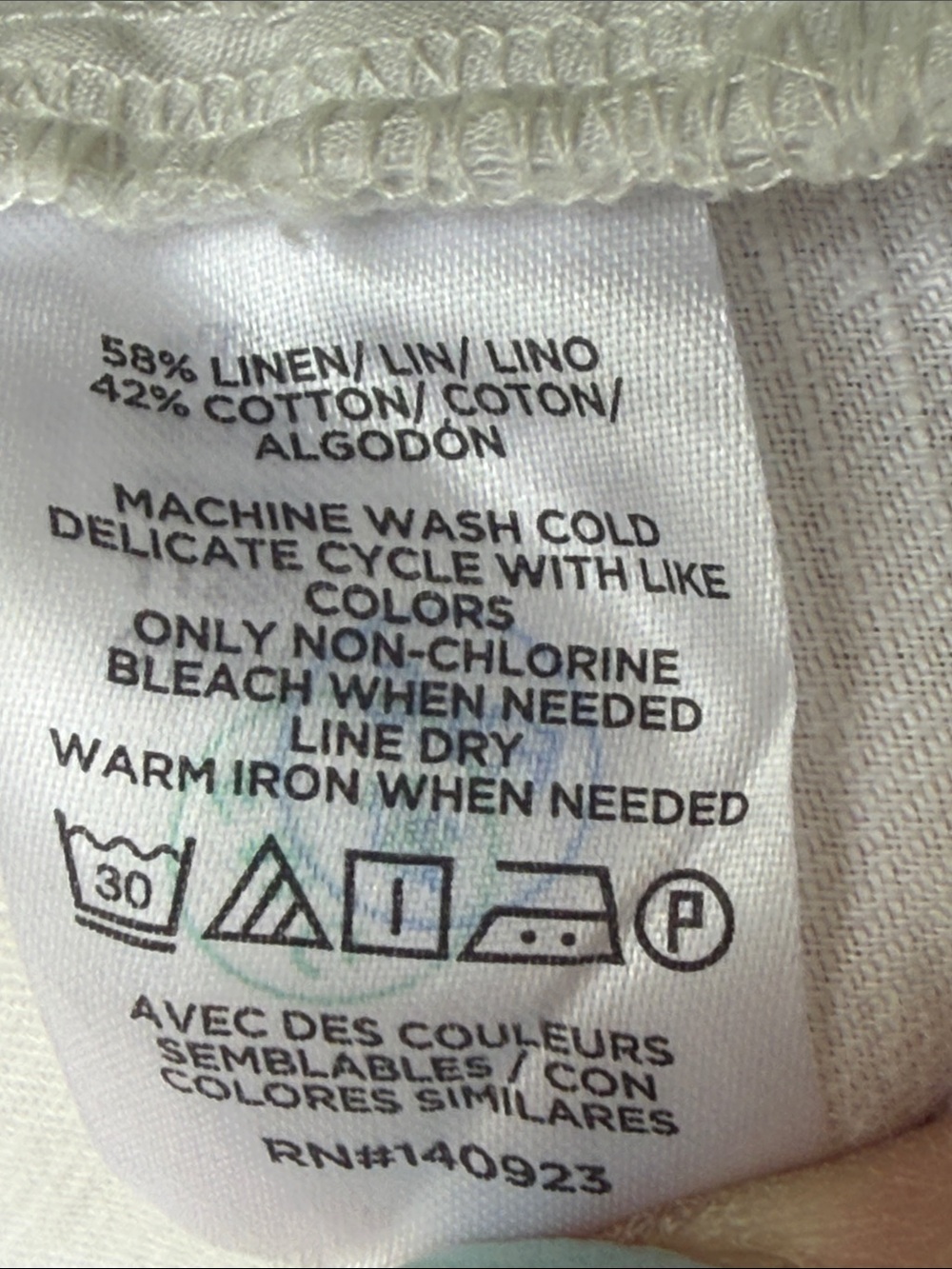 LOFT White Linen Relaxed Fit Shorts w Elastic Waist Size XS - Picture 6 of 11